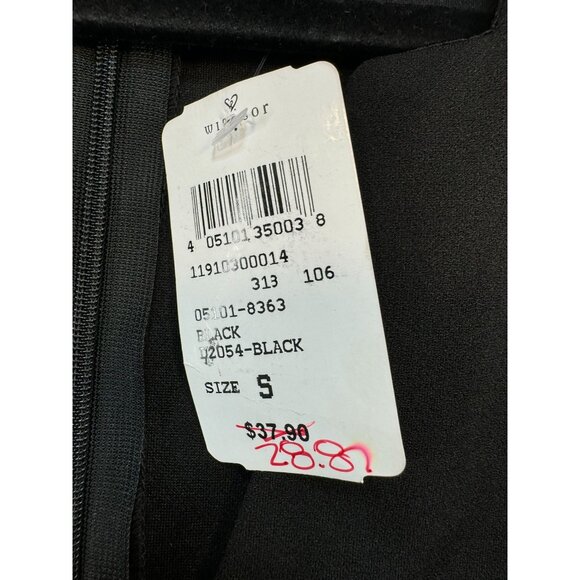 Windsor Black Sleeveless Cocktail Dress S  Stretchy Knee-Length - Picture 2 of 9